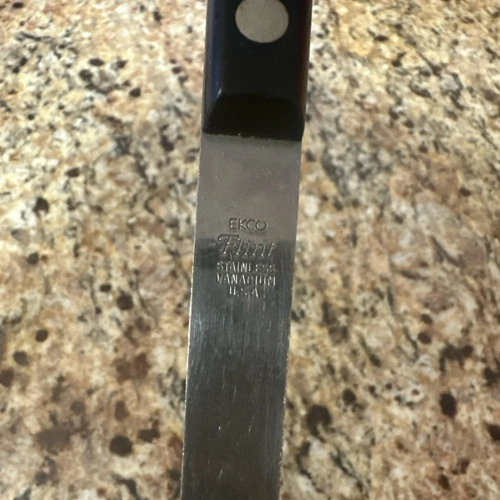 Ekco Flint Stainless Steel Cooking Spatula with Black Handle - Picture 3 of 6